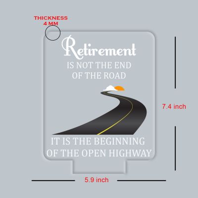 Engraved Retirement Quote Night Lamp with 7 Color Changing Light Retirement Gift for Teacher Mom Dad Colleagues & Boss